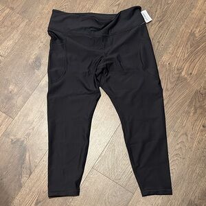 Old Navy Black High-Rise Leggings XL Petite 7/8 with Pockets